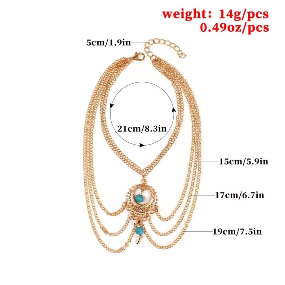 ๐โจ Boho Turquoise Anklets (2 pcs) - Picture 5 of 5
